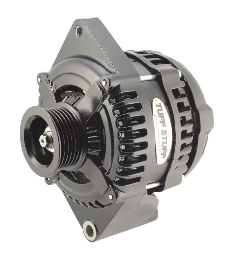 TUFF-STUFF 225 MAX AMP Alternator 6 Groove 1 Wire Black 8441B6G1W