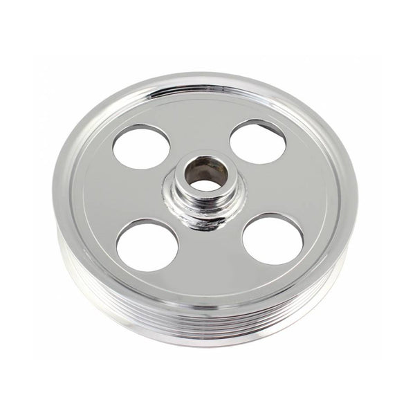 TUFF-STUFF Type II Power Steering Pulley 6 Groove Chrome 8489A