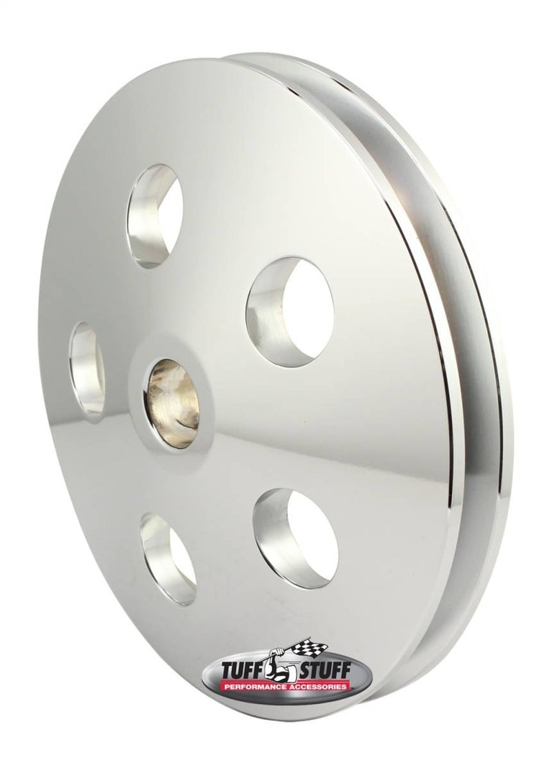 TUFF-STUFF V-Groove Power Steering Pulley Chrome 8492A