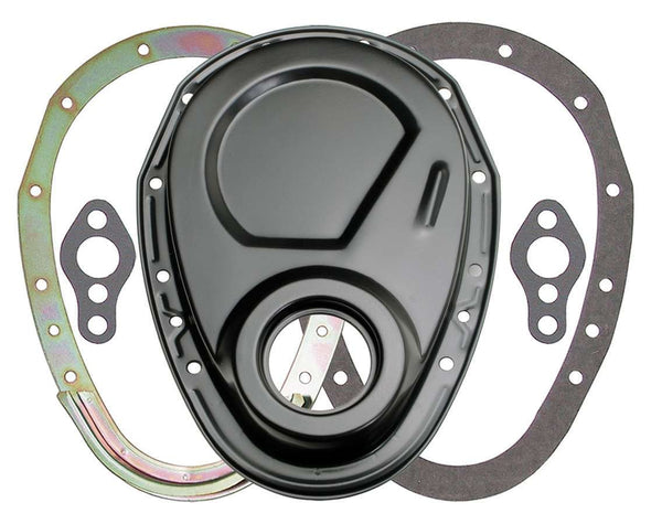 TRANS-DAPT SBC Black 2pc Timing Cover 8638