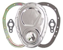 TRANS-DAPT SBC 2-Piece Timing Cover Chrome 8909