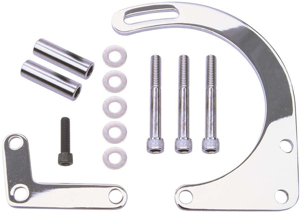 TRANS-DAPT 2pc. Lower Alt. Bracket Chrome 8990