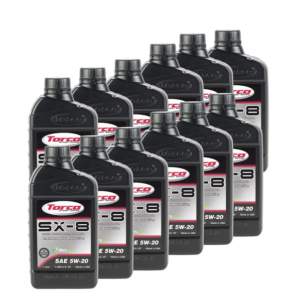 TORCO SX-8 5w20 Synthetic Oil Case 12x1 Liter Dexos1 A120520CE