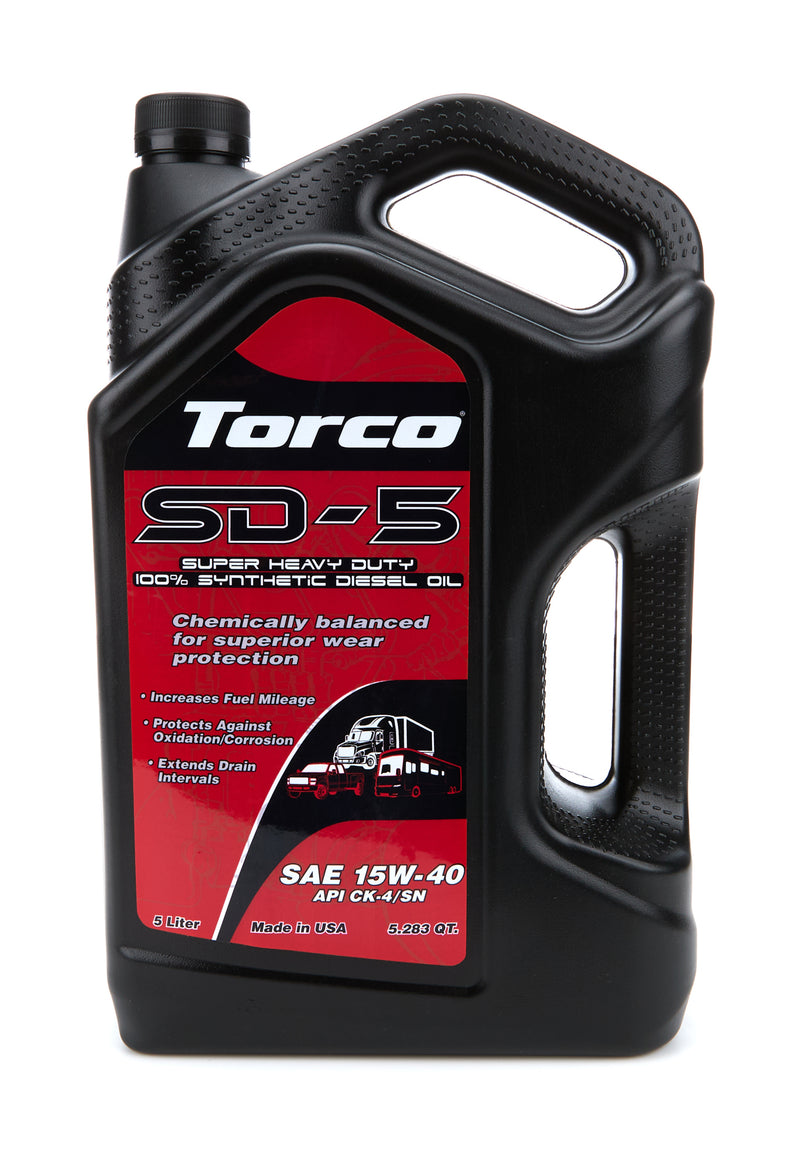 TORCO SD-5 Synthetic Diesel 15w40 5 Liter Jug A191540LE