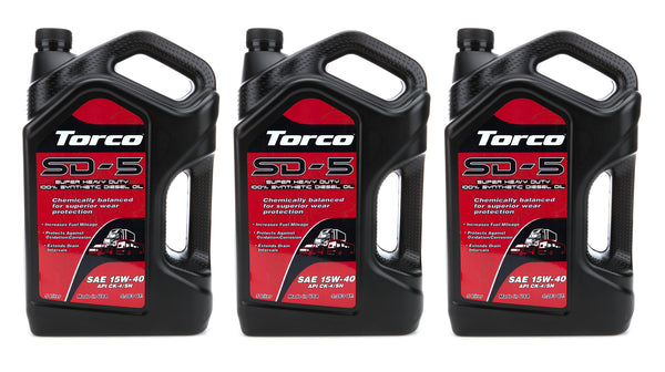 TORCO SD-5 Synthetic Diesel 15w40 Case 3 x 5 Liter A191540L