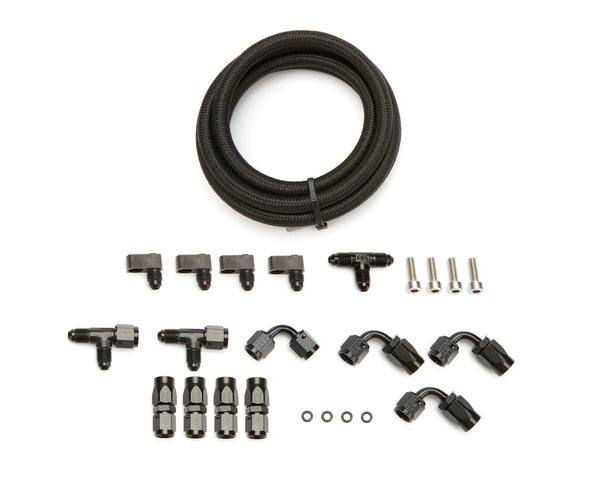 TRICK FLOW LS Steam Line Plumbing Kit Blk Nylon Braided TFS-306SB601