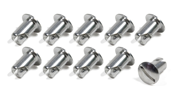 TRIPLE X RACE COMPONENTS Oval Head Button Alum .500 Long 10 Pack CH-4401-10