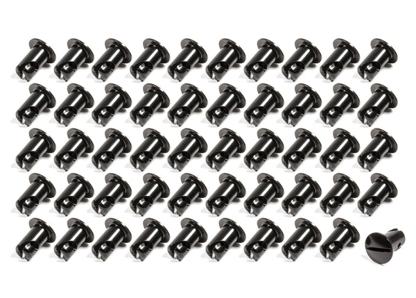 TRIPLE X RACE COMPONENTS Oval Head Button Alum Black .500 Long 50 Pack CH-4401-50BLK