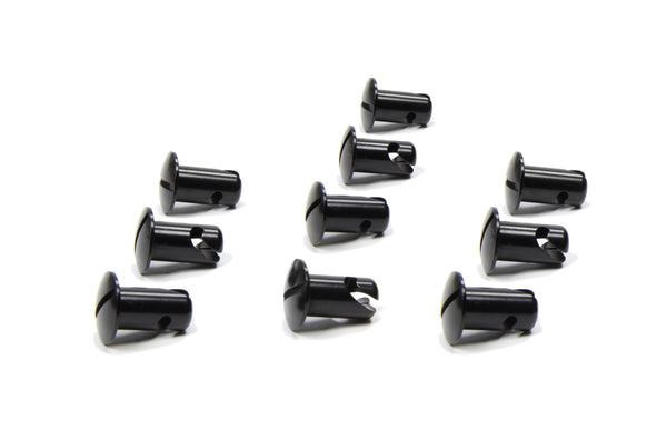 TRIPLE X RACE COMPONENTS Oval Head Button Alum Black .550 Long 10 Pack CH-4402-10BLK