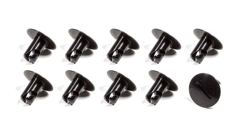 TRIPLE X RACE COMPONENTS Large Head Button .500 Long Black Alum 10 Pack CH-4405-10BLK
