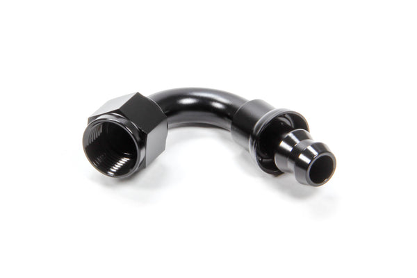 TRIPLE X RACE COMPONENTS #8 120 Degree Hose End Push Lock HF-12008BLK