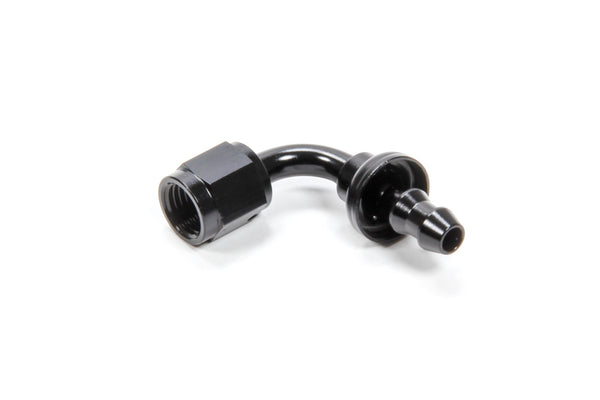 TRIPLE X RACE COMPONENTS #4 90 Degree Hose End Push Lock HF-19004BLK