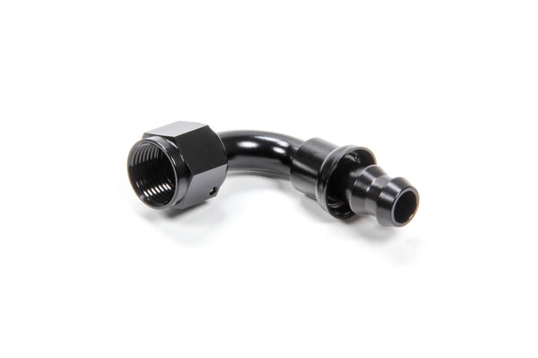 TRIPLE X RACE COMPONENTS #6 90 Degree Hose End Push Lock HF-19006BLK