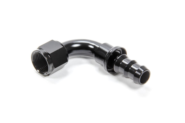 TRIPLE X RACE COMPONENTS #10 90 Degree Hose End Push Lock HF-19010BLK