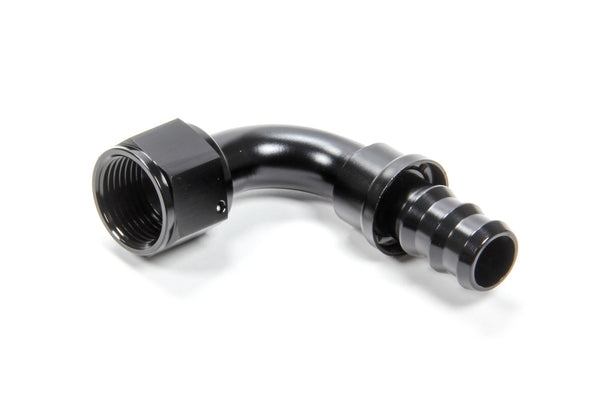 TRIPLE X RACE COMPONENTS #12 90 Degree Hose End Push Lock HF-19012BLK