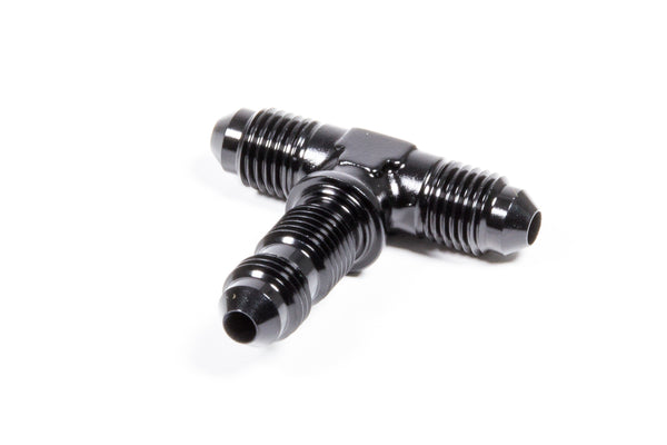 TRIPLE X RACE COMPONENTS #4 AN Bulkhead Tee On The Side HF-75004BLK
