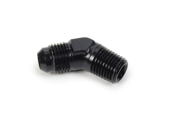 TRIPLE X RACE COMPONENTS AN to NPT 45 Degree #6 x 1/4 HF-94062BLK