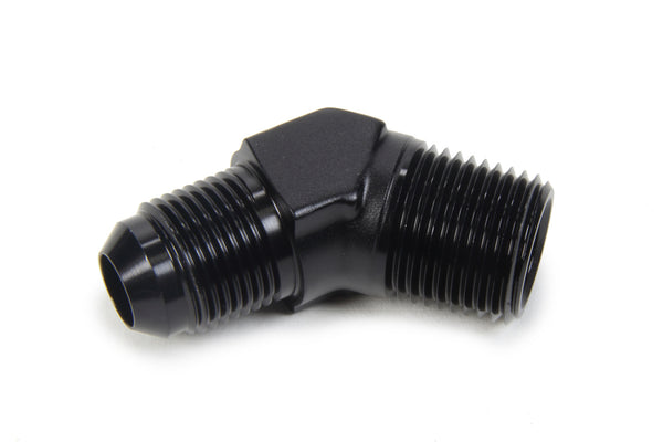 TRIPLE X RACE COMPONENTS AN to NPT 45 Degree #8 x 1/2 HF-94084BLK