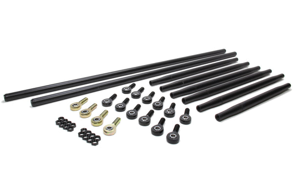 TRIPLE X RACE COMPONENTS Radius Rod Kit Complete Black For Sprint Car SC-SU-K9000BLK