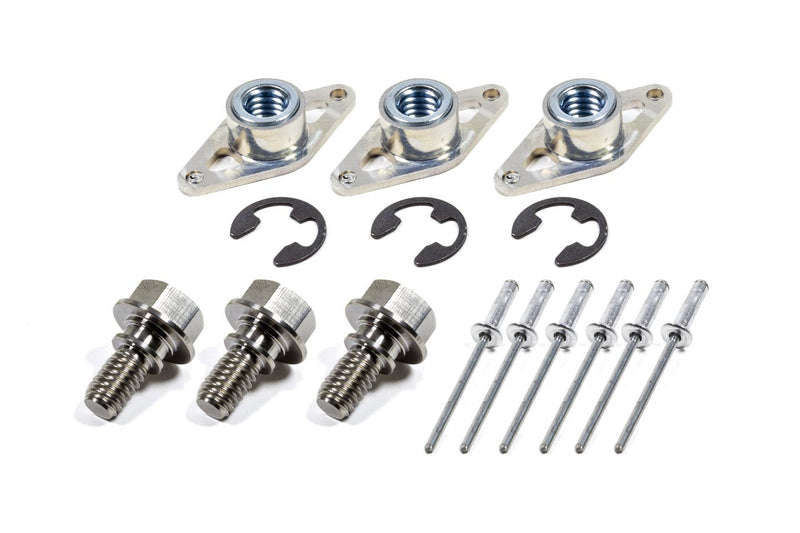 TRIPLE X RACE COMPONENTS Wheel Cover Retainer Kit 1-3/8 TI Bolt 3-Pack SC-WH-7841