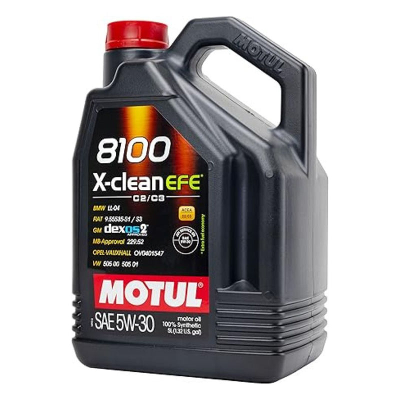 Motul 109471 8100 X-Clean EFE SAE 5W30 100% Synthetic Motor Oil 1X5L