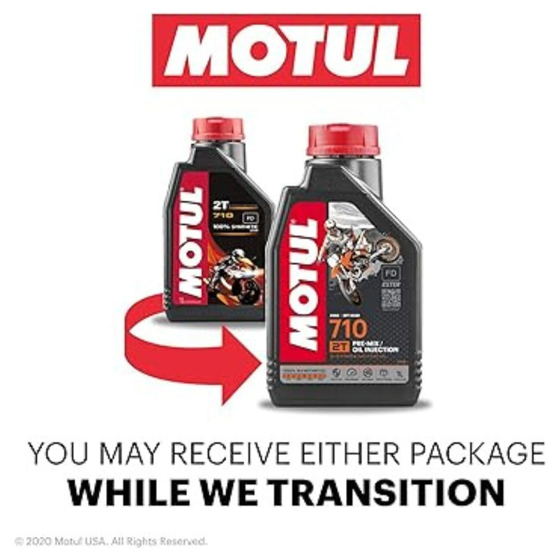 Motul 104034 710 100% Synthetic 2 Stroke Motor Oil 2T Pre-mix Oil Injection 1 Liter