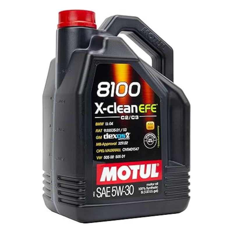 Motul 109471 8100 X-Clean EFE SAE 5W30 100% Synthetic Motor Oil 1X5L