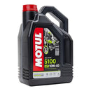 Motul 5100 4T 10W-40 4-Stroke Synthetic Blend Motorcycle Engine Oil – 4 Liters | Ester Technology for Smooth Gear Shifts & Reliable Protection