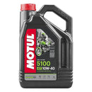 Motul 5100 4T 10W-40 4-Stroke Synthetic Blend Motorcycle Engine Oil – 4 Liters | Ester Technology for Smooth Gear Shifts & Reliable Protection