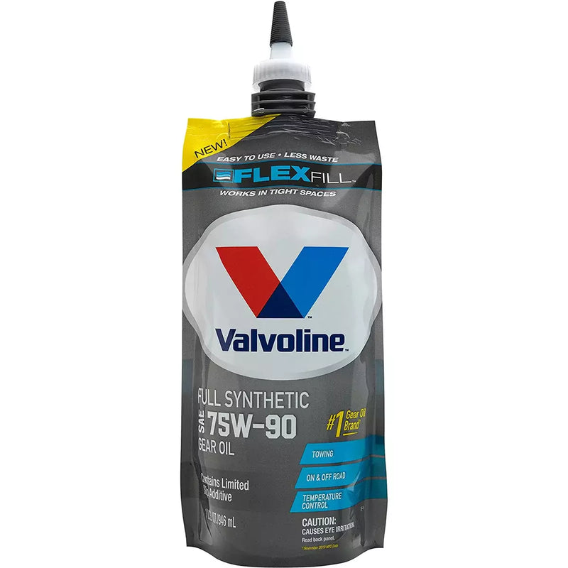 VALVOLINE Synthetic Gear Oil 75w90 1 Quart Flex Pouch Each 889785