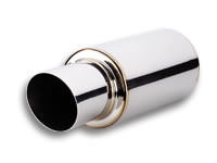 VIBRANT PERFORMANCE TPV TURBO Muffler w/ 4in Round Angle Cut Tip 1061