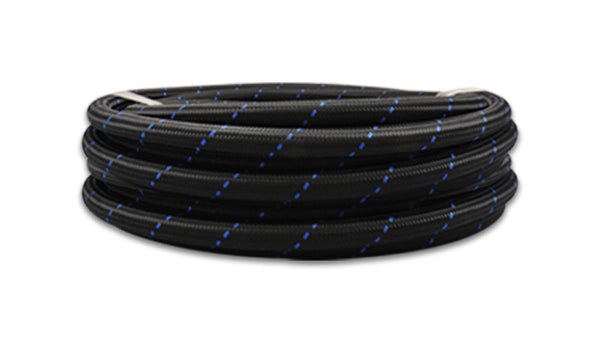 VIBRANT PERFORMANCE 20ft Roll -8 Black Blue Nylon Braided Flex Hose 11978B