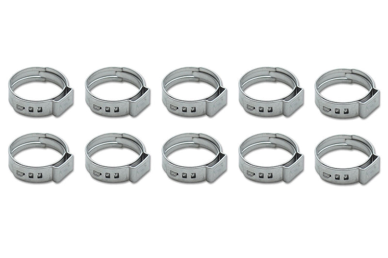 VIBRANT PERFORMANCE Stainless Steel Pinch Cl amps 16.0-19.2mm 10 Pack 12277