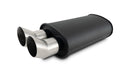 VIBRANT PERFORMANCE Streetpower Flat Black Oval Muffler 2.5in Inlet 12330
