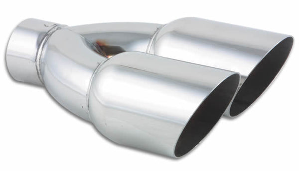 VIBRANT PERFORMANCE Dual 3.5in Round Stainle ss Steel Tips Single Wal 1333