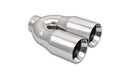VIBRANT PERFORMANCE Dual 3.5in Round Stain less Tips 2.5in Inlet 1339