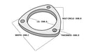 VIBRANT PERFORMANCE 3-Bolt Stainless Steel Flanges 3In I.D. 1483