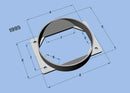 VIBRANT PERFORMANCE Mass Air Flow Sensor Ada pter Plate For Mitsubish 1995