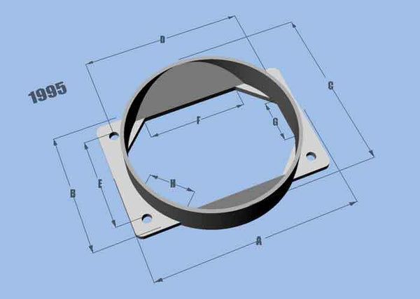 VIBRANT PERFORMANCE Mass Air Flow Sensor Ada pter Plate For Mitsubish 1995