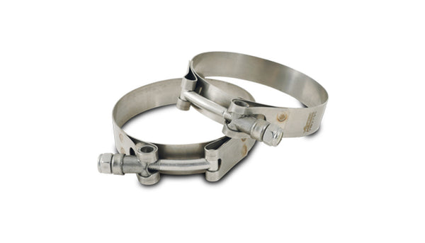 VIBRANT PERFORMANCE Stainless T-Bolt Clamps Pair 1.650 to 1.890 27803