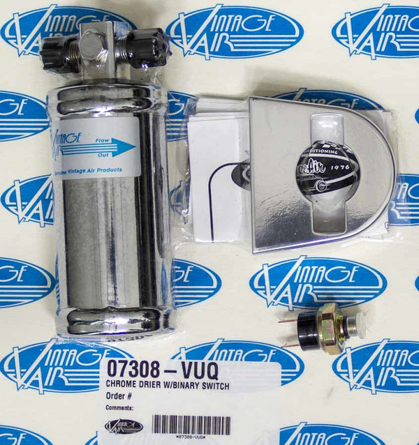 VINTAGE AIR Chome Drier w/Binary Switch 07308-VUQ
