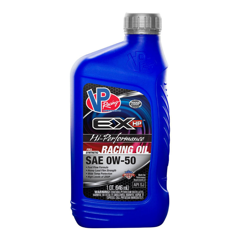 VP RACING VP 0w50 EX Hi-Perf 1 Qt 2758
