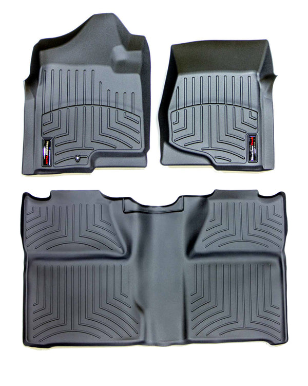 WEATHERTECH 07-14 Silverado Front & Rear Floorliners Black 44066-1-0