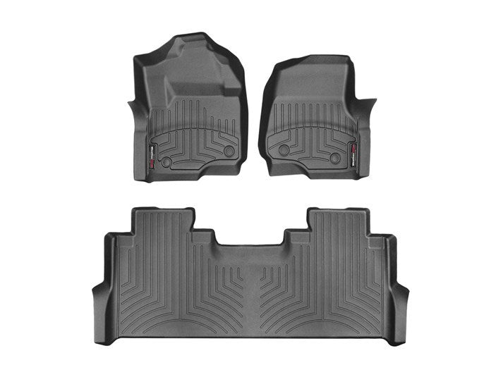 WEATHERTECH 17- Ford F250 Front & Rear Floorliners Black 441012-1-2
