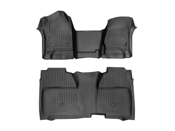 WEATHERTECH Black Front and Rear Flo orliners Chevrolet Silve 445431-445422