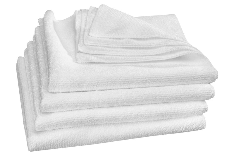 WEATHERTECH TechCare White Microfibe r Cleaning Cloths 4 Pack 8AWCC1