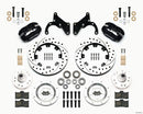 WILWOOD Front Disc Brake Kit Blk 65-68 Impala Drum 12.19 140-12022-D