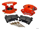 WILWOOD Front Caliper Kit D154 / Metric GM Red w/Pads 140-12097-R