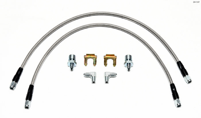 WILWOOD Flex Brake Line Kit 22in L 3/8-24 to 90 Deg. 220-11237