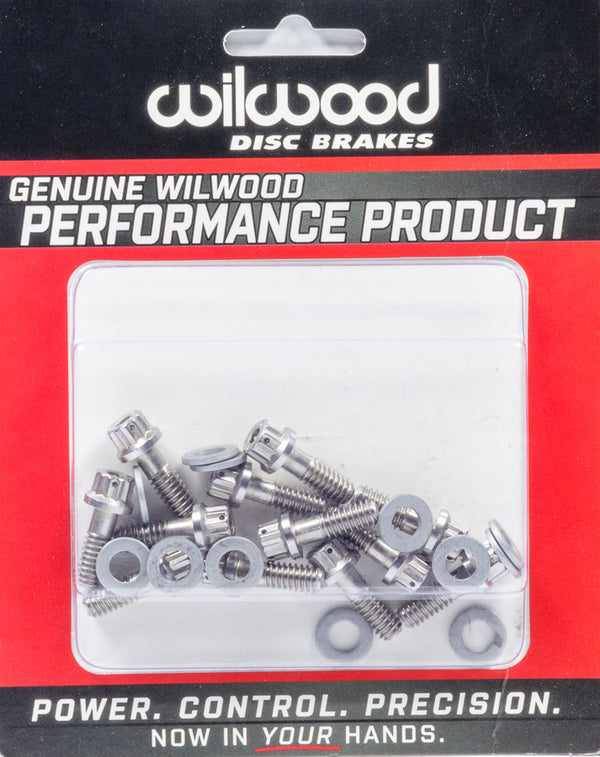 WILWOOD Rotor Bolt Kit Stainless Hat/Rotor Set of 12 230-8008